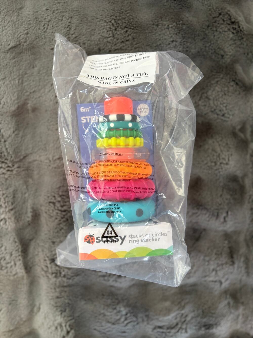 Sassy Stacks of Circles Ring Stacker Toy 6m+ New in Package